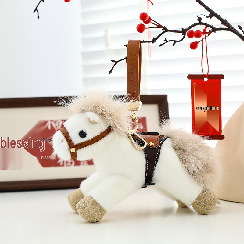 2026 Year of the Horse Plush Doll Bag Pendant - Zodiac Year Mascot New Year Gift