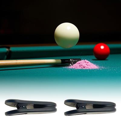 1PC Billiard Cue Chalk Clip Elastic Silent Magnetic Storage Clip Billiard Accessory
