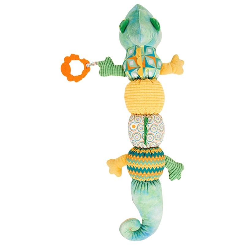 

Baby Crinkle Rattle Stuffed Animals Plush Toy Sensory Soothing Rattle Musical Plush Animal Toy Infant Crawl Learning Toy зелений