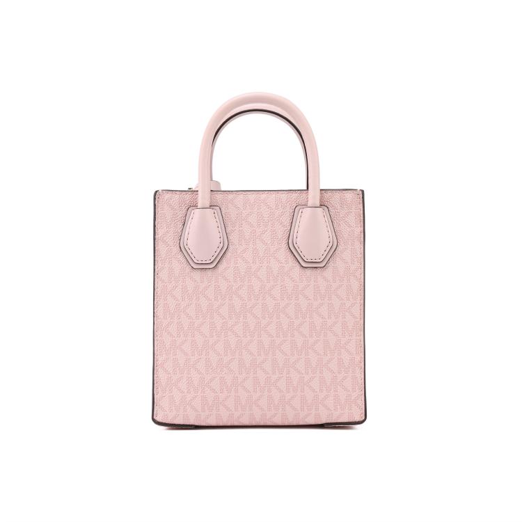 Michael Kors MK Mercer Monogram Logo Pendant Commuter Vintage Canvas And Polyester Music Score Tote Bag Women Tote Bags 35T1GM9C0I-POWDER-BLUSH