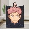 Itadori Yuji Decke Mehrere Größen Weich Flauschig Plüsch JJK Anime Überwurfdecken für Sofa Couch und Bett