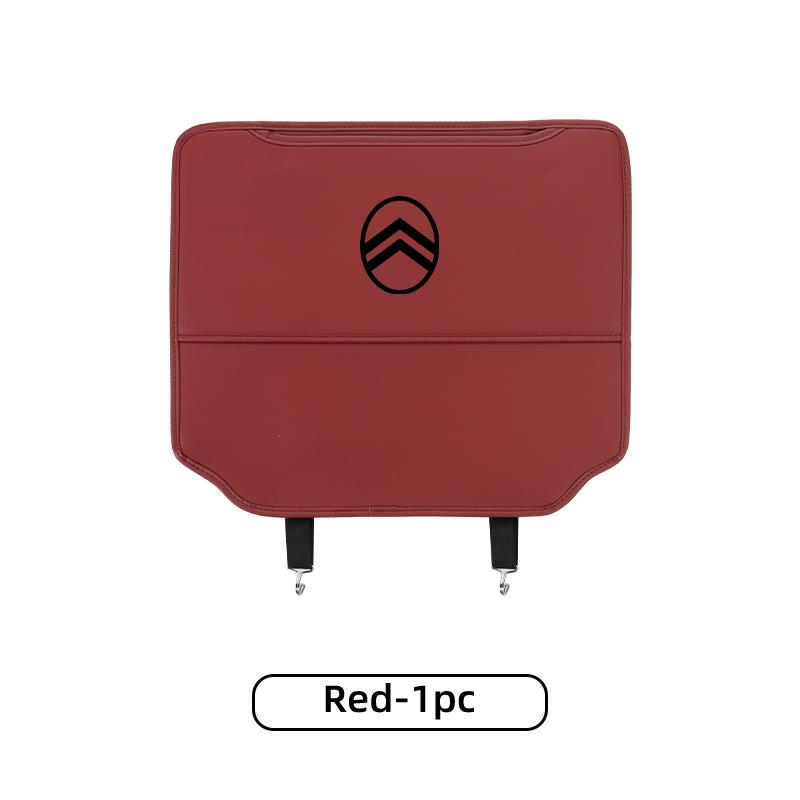 Car Seat Back Protective Mat Anti-kick Pad With Storage Pocket Accessories For Citroen C1 C2 C4 C3 C5 Berlingo Celysee Cactus
