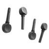 4Pcs Violin Tuning Peg Portable Fine Appearance Wood Violin Peg Replacement Black M00592