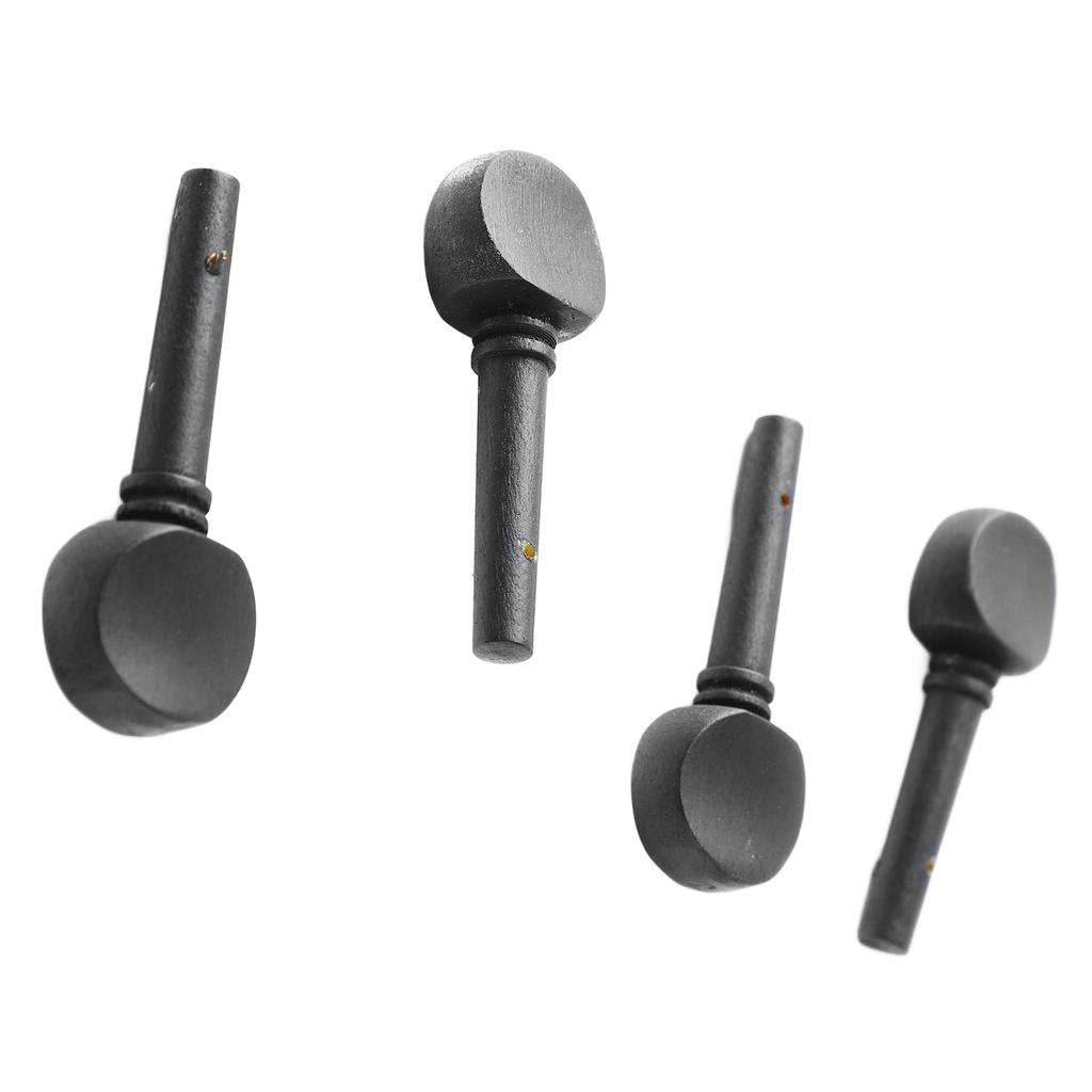4Pcs Violin Tuning Peg Portable Fine Appearance Wood Violin Peg Replacement Black M00592