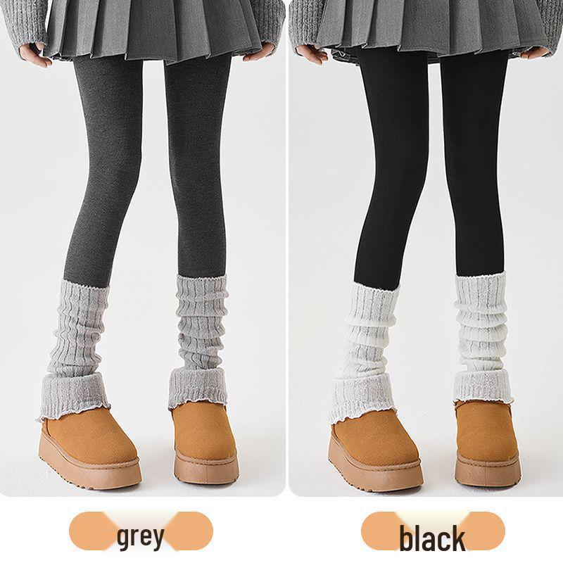 JIAZINI Damen Graue Mikro-Kompressions-Schlankheitsleggings - Fleecefutter, Rutschfest, Ideal für Frühling und Herbst/Winter.