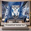 Custom Name Text Tapestry Canterbury-Bankstown Bulldogs Personalized Polyester Wall Tapestry For Bedroom And Room