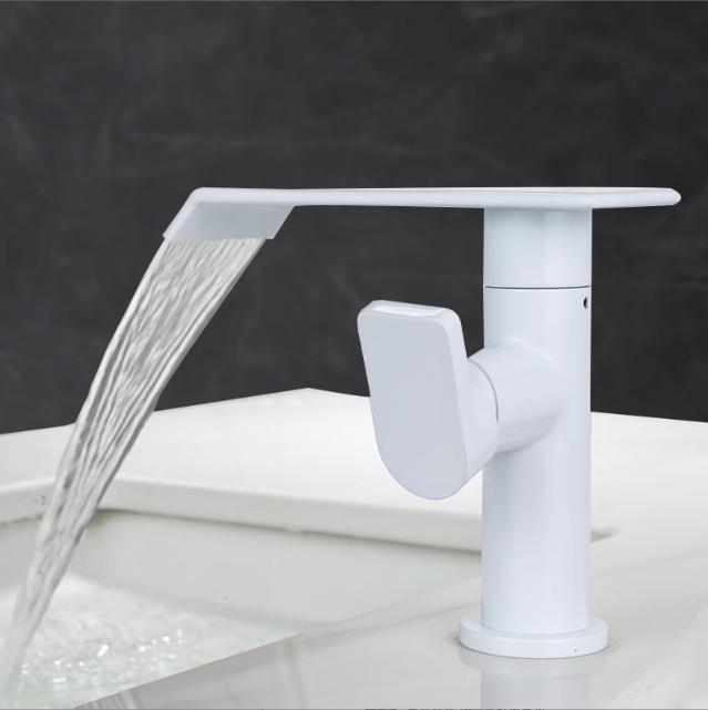 Brushed Gold 360 Rotating Bathroom Faucet Brass Basin Faucet Black Waterfall Tap Wash basin Faucet Hot & Cold Lavotory Faucet