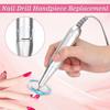 Portable Nail Drill Handle Silver Nail Drill Accessory Replacement Handpiece  For Nail Grinding
