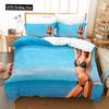 3D Print River Stream Bikini Beauty Bedding Set for Women ,boys Men Super Comfortable Microfiber Fabric Duvet Cover+Pillow Cases
