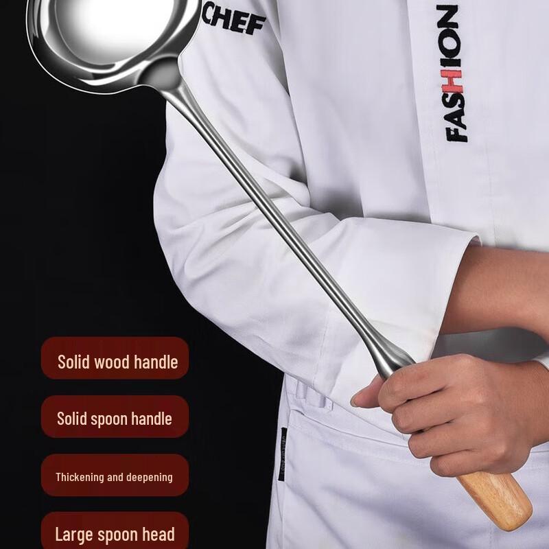 Diren Stainless Steel Commercial Chef's Wok Spatula & Soup Ladle