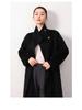 Double-Sided Cashmere Wool Coat, Women's 2024, 100% Wool, Stand Collar, Hepburn Style, Long and Loose Fit.
