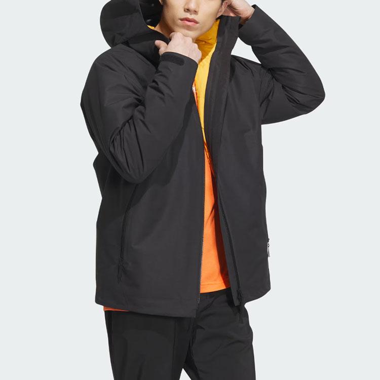 New Adidas Waterproof, Windproof, And Breathable Windbreaker Jacket Men's Black IL8972
