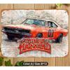 Vintage General Lee Dukes of Hazzard Tin Sign 8x12 Metal Wall Art for Garage Bar Home Decor