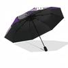 1pc Kuromi NAame custom umbrella Automatic Open/Close, 8-Rib Durable Frame Customizable Name/Text, Portable & Stylish for , 1042L