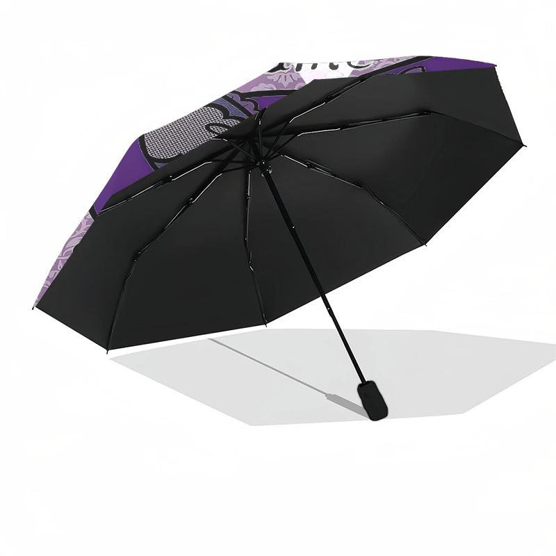 1pc Kuromi NAame custom umbrella Automatic Open/Close, 8-Rib Durable Frame Customizable Name/Text, Portable & Stylish for , 1042L