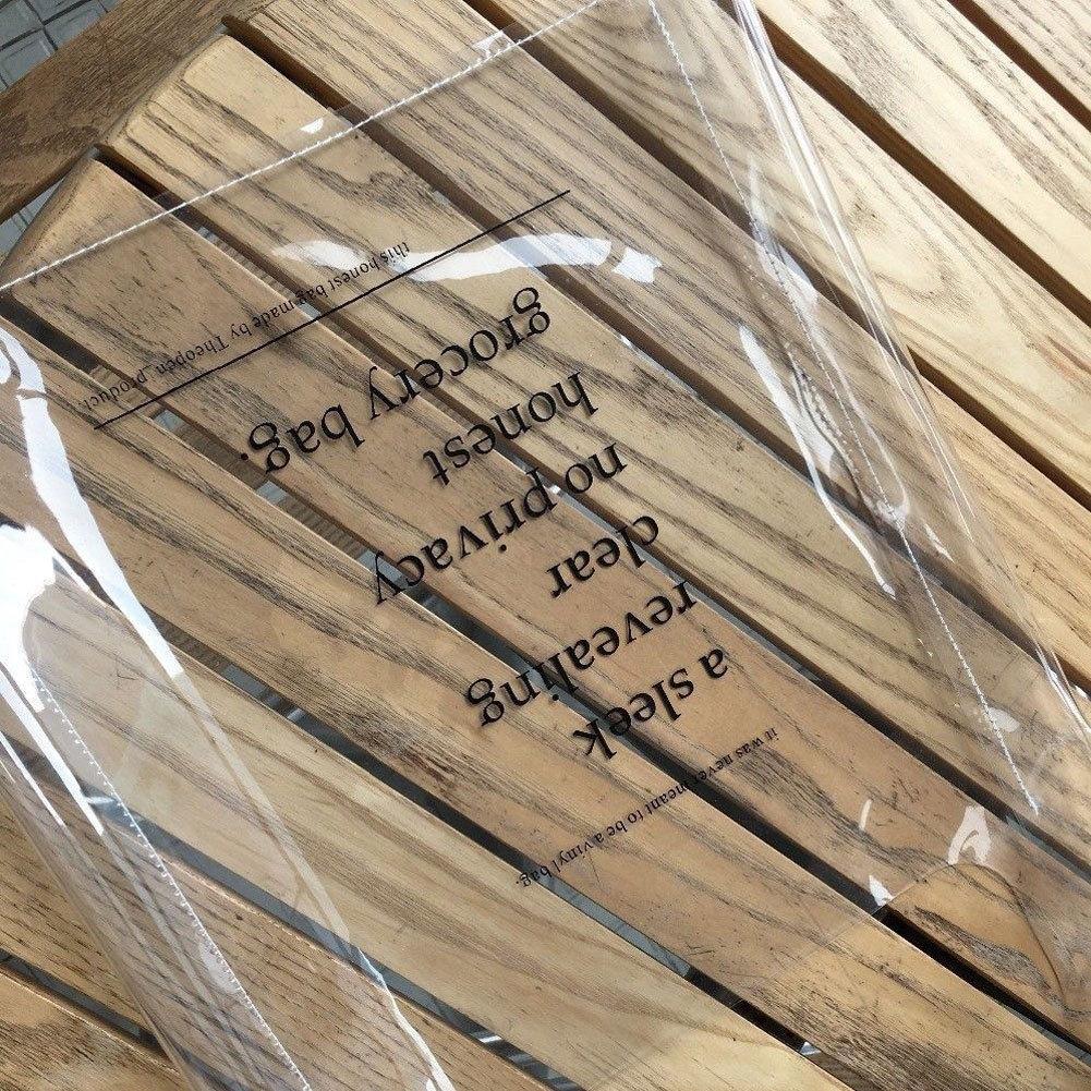 Stylish Us Large Clear Transparent Vinyl Plastic Shoulder Bag For Effortless Fashion