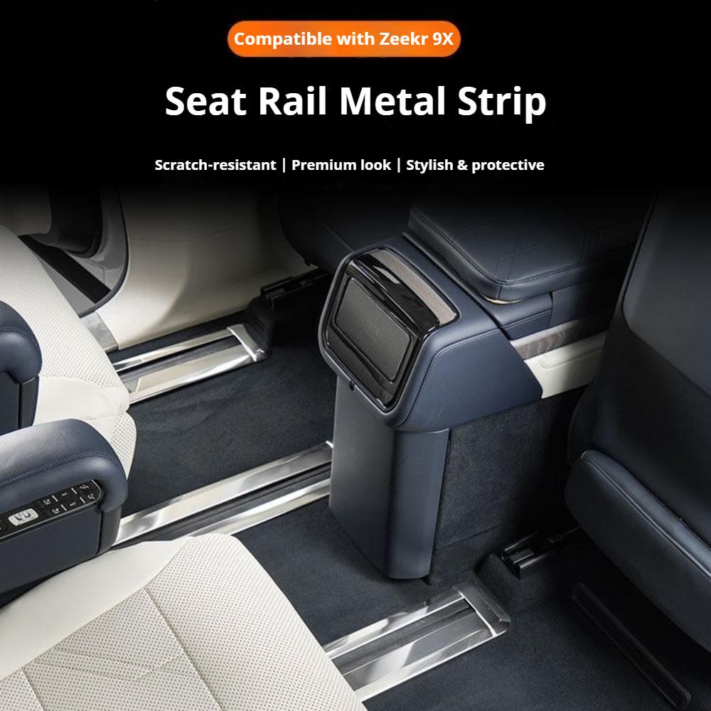 Fit For ZEEKR 9X 2025 Specialized Stainless Steel Seat Rail Trim Strip Protective Bright Strip Interior Modification Ornaments