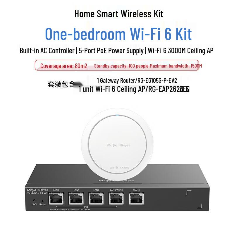 Ruijie Reyee AX3000 Wi-Fi 6 Whole Home AP Kit (CN version)