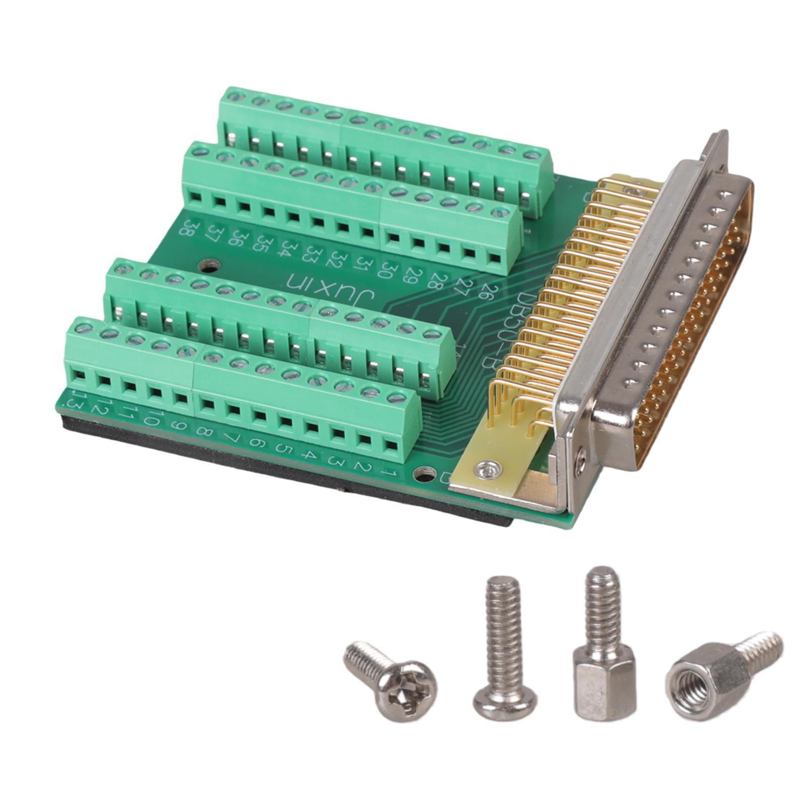 

DB50 50Pin Female Male Terminal Board Adapter Rail Mounting Connector Module Terminal Block with Bolts Nut Hardware