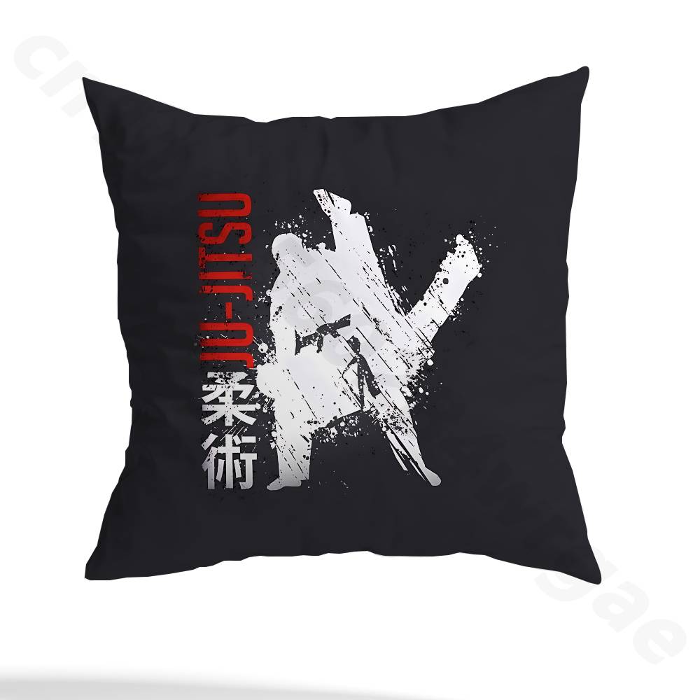BJJ Brazilian Jiu Jitsu Pillow Case Anti-dustmite Pillowcase Invisible zipper silky short plush Sofa cushion cover