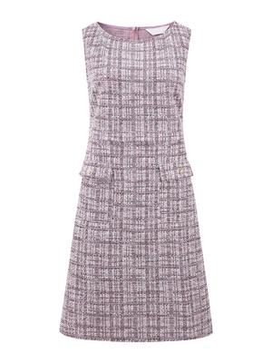 Hobemty Casual Sleeveless Tweed Dress with Boat Perfect for Work or the Purple Size XL Women's Neck, Office, Pink,