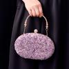 Diamant Abendtaschen Muschel Runde Strass-Clutch Damen Handtaschen Hochzeitsfeier Umhängetaschen 2024 Neue Geldbörse Bolsas De Mujer