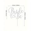 Silvery Glitter 'Bride To Be' Cake Topper - Perfect For Bridal Showers, Engagements & Bachelorette Parties