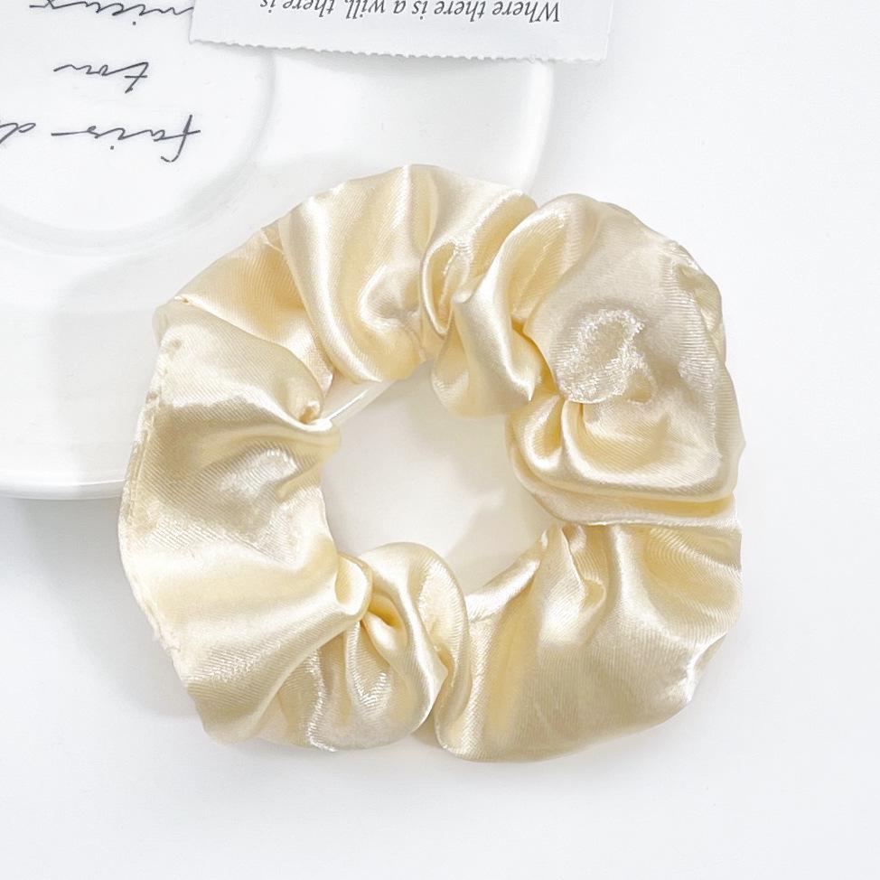 

Satin Cloth Art Large Intestine Hair Band European and American Headrope Hair Accessories Simple Headband Head Flower Rubber Band Hair Accessories