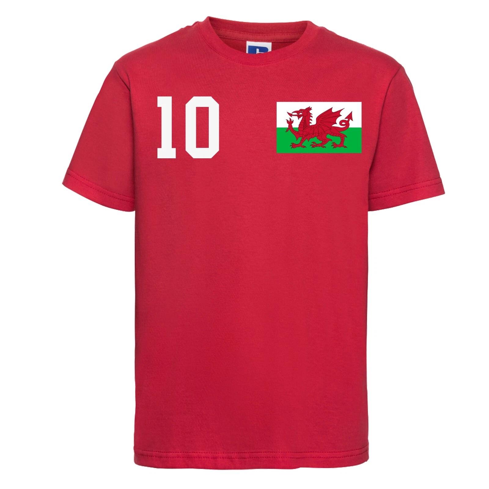 Youth Designz Wales Kids kids boys T-Shirt with DESIRED NAME + NUMBER Jersey World Cup European European Championship 140