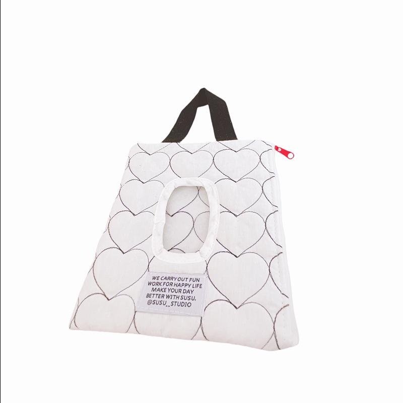 Cash Macaron-Colored Tissue Box for Stroller with Wet Wipes Hanging Bag
