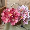 Magnolia Simulated Orchid Bouquet Real Touch Silk Fake Flower  Wedding Decoration