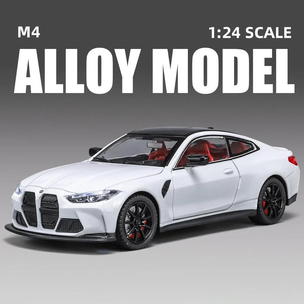 1:24 BMW M4 IM Supercar Alloy Muscle Model Car Toy Diecasts Metal Casting Sound and Light Car Toys For Children Vehicle