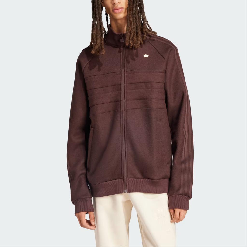 Adidas Originals Archive Track Top Outdoor Casual Vintage Sports Zip Stripe Stand Collar Jacket Men Jackets Shadow-Brown IZ3271