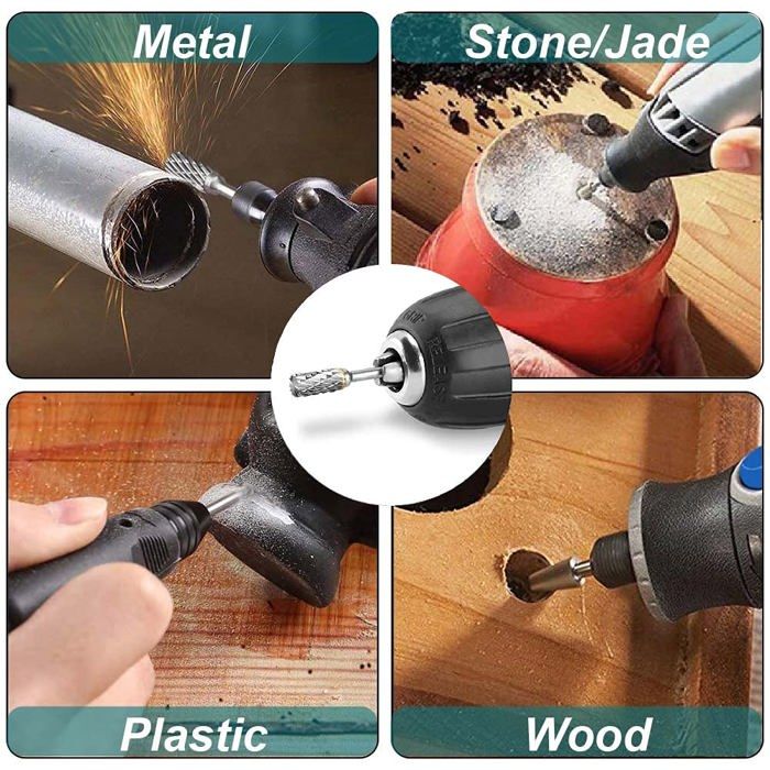 Fraiseuse - Shengbenhao - LE - Acier Au Carbure De Tungstène - Double Coupe - 10 Pièces