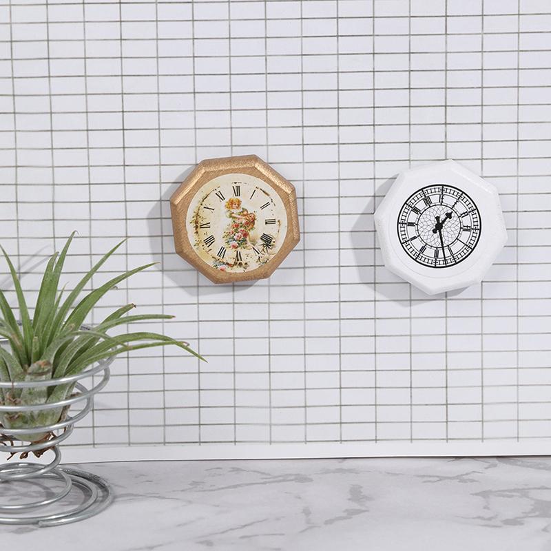 1:12 Dollhouse Miniature Wall Clock Home Decor Accessories Toy Furniture Toy