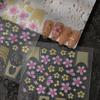 Bärbara Nageldekorationsklistermärken Handmålade 3D-skulpterade Nageldekorationsklistermärken Blomma Gelé Nageldekorationsklistermärken