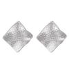 Exaggerated Gold Color Heart Oval Earrings For Women Metal Earing Jewelry Trending Irregular Wrinkled Geometric Earrings