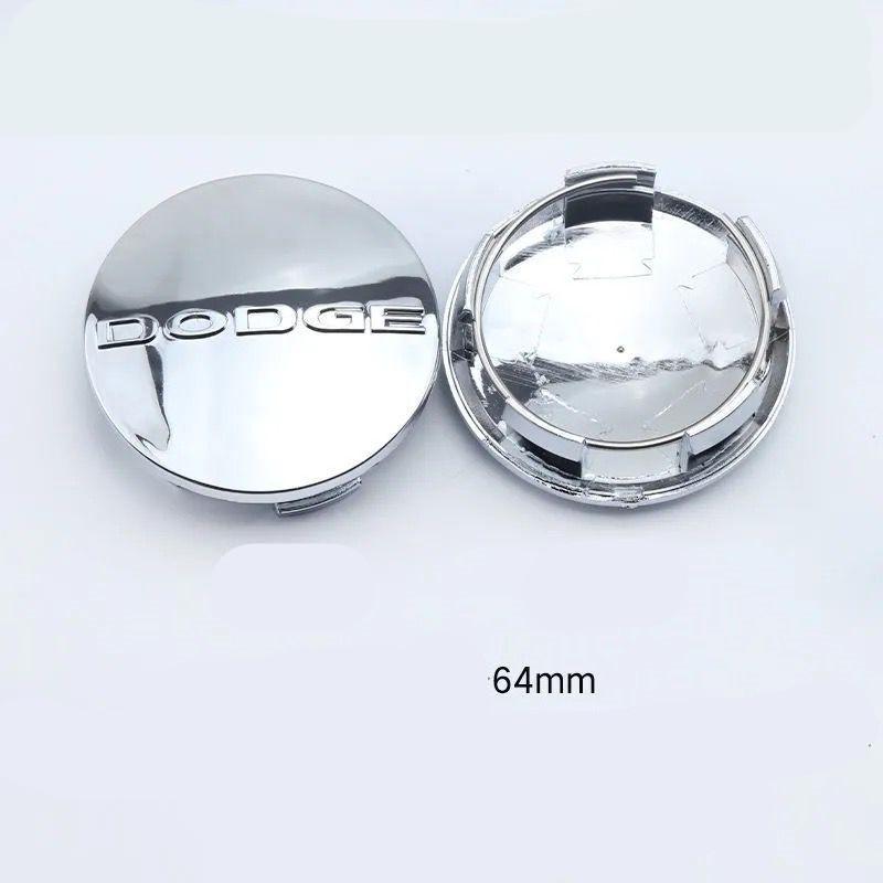 

4pcs x 64mm Car Logo Wheel Center Hub Caps Rim Cover Emblem Sticker For Dodge Charger Challenger Hell Cat SRT Chrysler 300C 4PCS