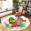 1pc Flamingo Tropical Round Chair Mat Office Area Rug - Non-Slip, Floor Mat for Office, Bedroom, Ideal Home Decor Gift C0112007