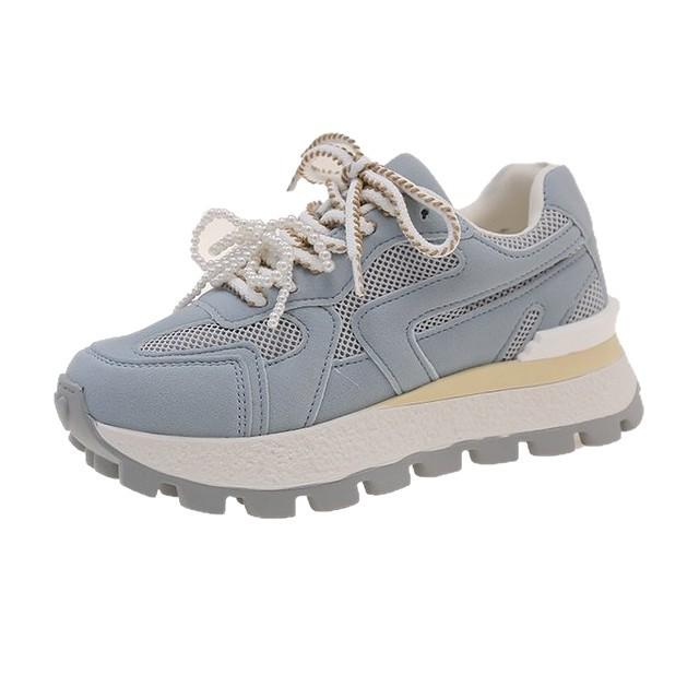 Small 8CM inner height increase women's shoes German training shoes 2025 summer mesh platform sports shoes dad shoes Forrest Gump shoes