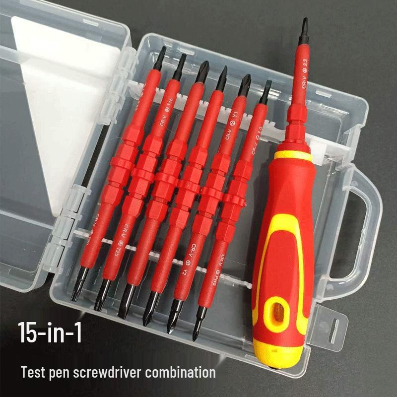 15-in-1 Isolierter Elektriker-Schraubendreher-Satz – Sichere Handwerkzeuge