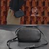 [INDY] [AIRCHIC] Genuine Leather Shoulder Pouch, Mini Bag, Smartphone Shoulder Bag, Unisex, Simple, Minimalist (Black)