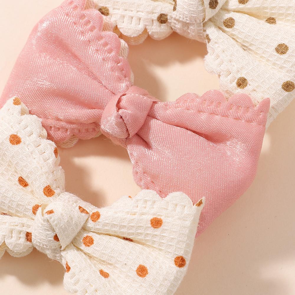 6pcs/set Lovely Floral Print Hair Bow Clips for Baby Girls Fresh Pastoral Cotton Hairpin Barrettes Headwear Hair Accessories