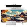 1 Stück Sportwagen-Muster XXL Gaming-Mauspad, rutschfeste Schreibtischmatte mit genähten Kanten, Tastaturmatte, Computerzubehör für PC-Gamer