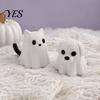 Unique Ghost Skirt Decoration 3D Printed Dog/Cat Figurine Ornaments, Knitted Texture Halloween Animal Childlike Fun Decor Decorations, Small