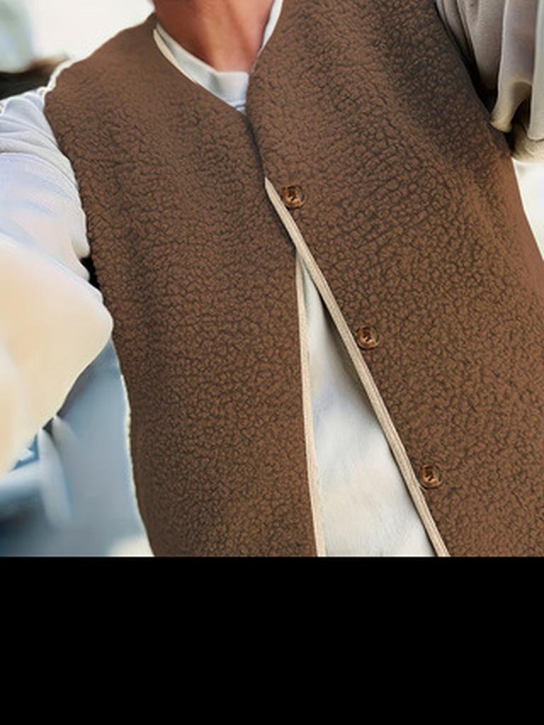 Autumn Winter Leopard Print Faux Fur Vest Women's Sleeveless Casual Coat