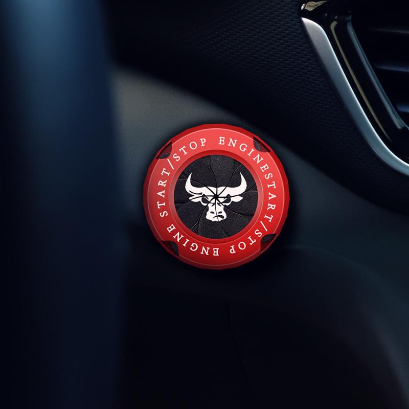 Evil Smiley/Skeleton Onekey Start Stop Button Cover Car Interior Decor Start Switch Protective Cover Motorcycle Start Ring