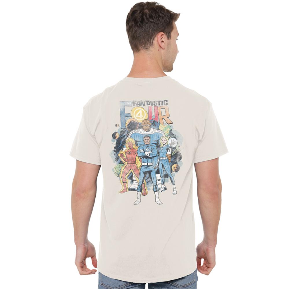 Fantastic Four Unisex Adult Cosmic First Family Back Print T-Shirt