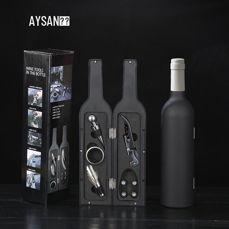 5-Piece Stainless Steel Red Wine Opener Set with Gift Box