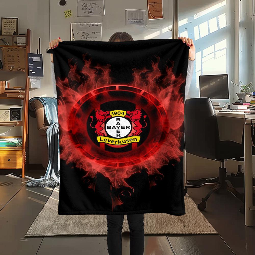 

Bayer 04 Leverkusen logo Print FlAannel Blanket, High quality Comfortable for All Seasons, Home Decor, Warmth and Comfort 80cm x 120cm